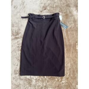 NWT Skirtology Women’s Size 6 Brown Belted Pencil‎ Skirt